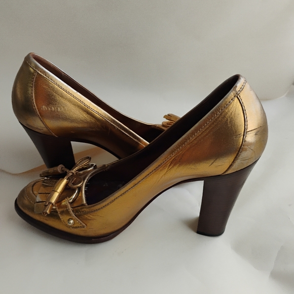 Gucci metallic horsebit heels size 7B - Picture 16 of 16